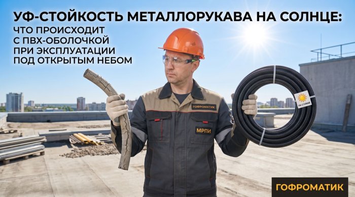УФ-стойкость металлорукава на солнце: что происходит с ПВХ-оболочкой при эксплуатации под открытым небом