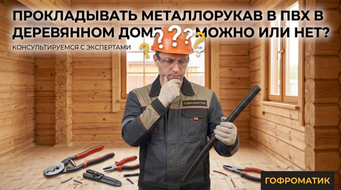 Металлорукав в деревянном доме и бане: что разрешено по ПУЭ и СП