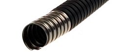 Металлорукав из нержавеющей стали в ПВХ изоляции Р3-НП нг – черный